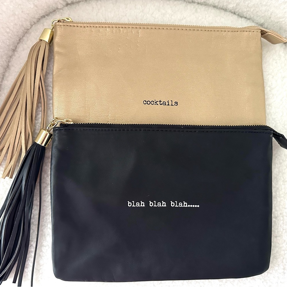 🖤NEW BUNDLE OLIVIA + JOY (2) CLUTCHES in BLACK & GOLD🖤